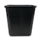 Boardwalk 28 qt Rectangular Indoor Plastic Can, Black, Open Top, Plastic, 11 in 3485202 - alternate 3